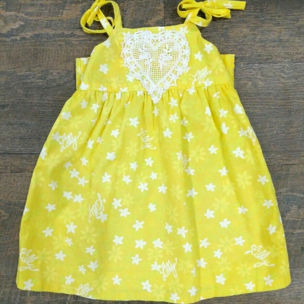 Minnie by Lilly Pulitzer Yellow Floral Dress